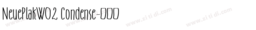 NeuePlakW02 Condense字体转换